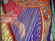 Harphands-pastel on paper print